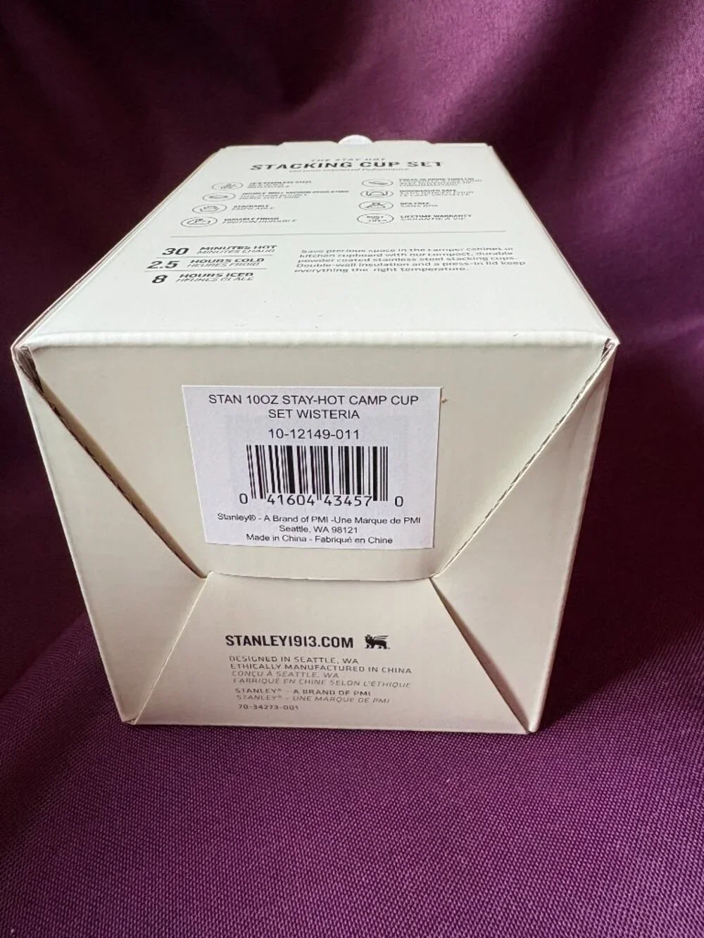 NEW Stanley Stay Hot Stacking Cup Set 2-Pack 10 oz Wisteria Shine NIB